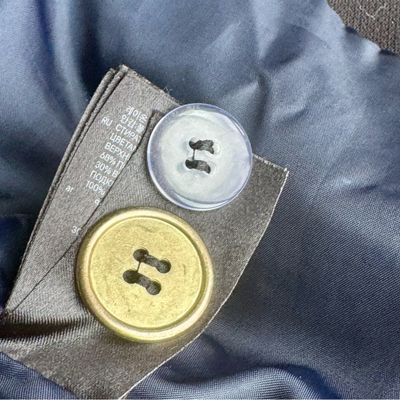 H&M Size 6 Tailored Double Breasted Wool Blend Coat‎ Black - Picture 8 of 14